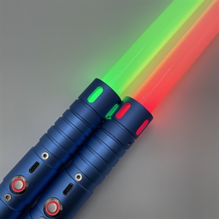 Star Wars lasersværd med 15 lysfarver og lydeffekter - Genopladelige - 2 stk - Blå