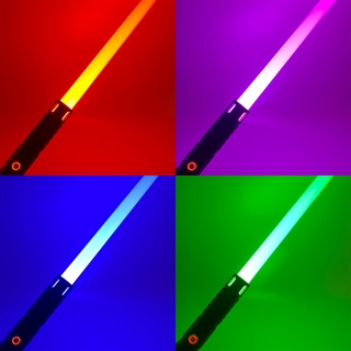 Star Wars lasersværd med 20 lysfarver og lydeffekter - Genopladelige - 1 stk - sort