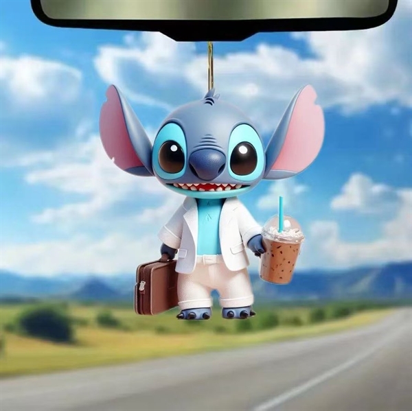 Stitch ophæng – sød julepynt og bildekoration – stil 14