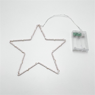 Stjerne med lyskæde – diameter 20 cm