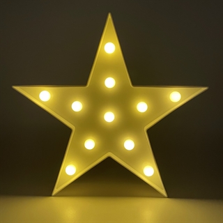 Stjerneformet LED lampe i hvid