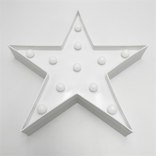 Stjerneformet LED lampe i hvid