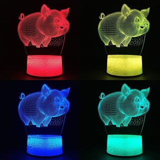 Svine 3D lampe
