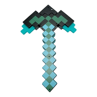 Minecraft transformerbart pixel legetøj 2 i 1 – hakke og sværd