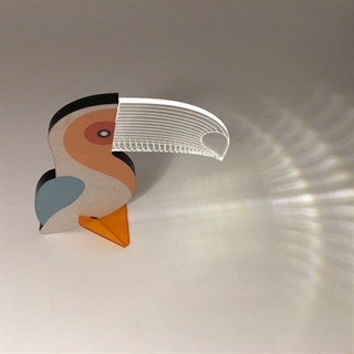 Tucan bordlampe med 3D effekt - Genopladelig
