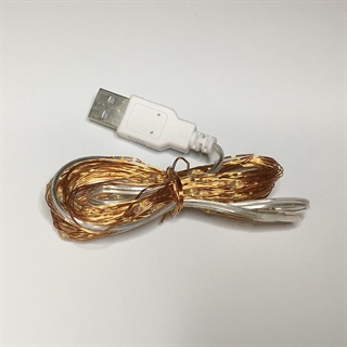USB kobber lyskæde 10 m - Kobberfarvet