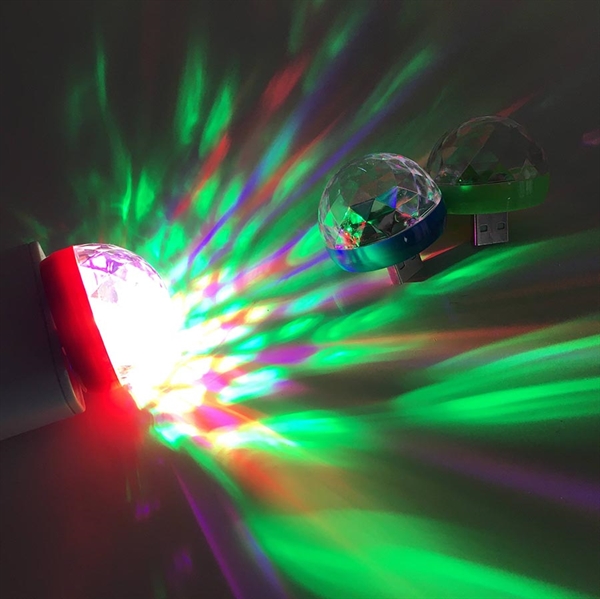  Mini USB Discolampe med farverige lys