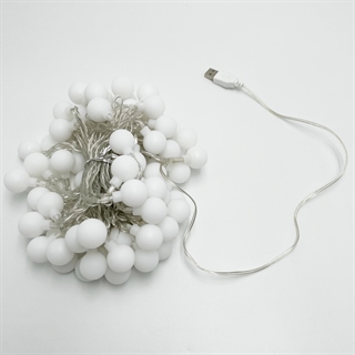 USB-drevet kirsebærkugle lyskæde til indendørs brug - 10 m 80 lys