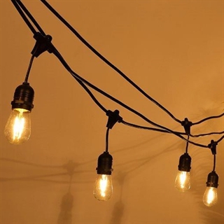 LED lyskæde med pærer til udendørs eller indendørs brug - 10 m eller 15 m