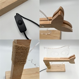 Ugle lampe med 3D effekt