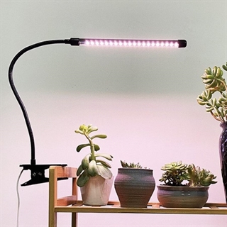 Vækstlampe med et hoved og klemme - 20 LED lys