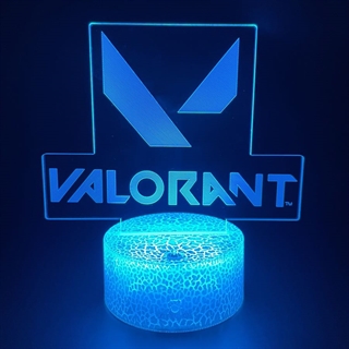 Valorant 3D lampe med fjernbetjening - Dæmpbar