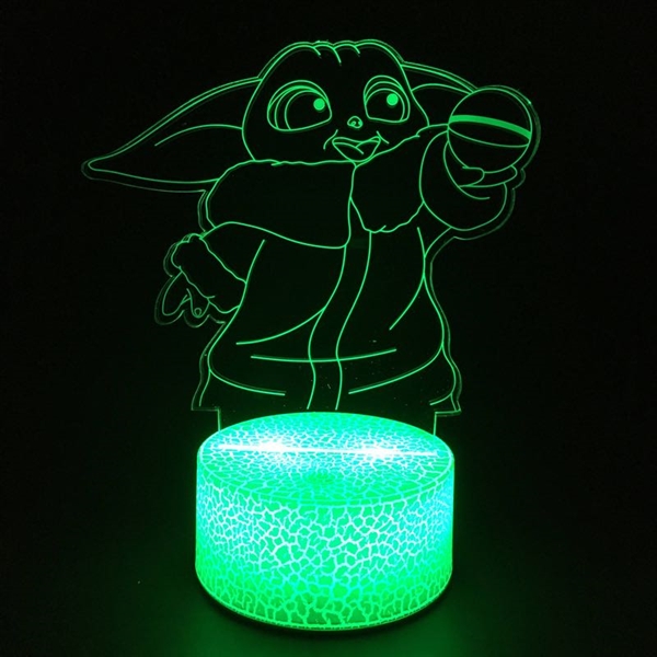 Yoda LED 3D lampe