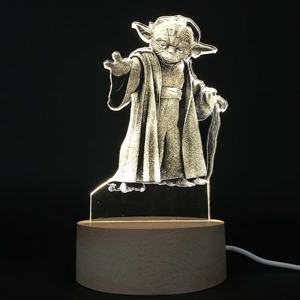 Yoda 3D natlampe