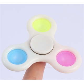 Fidget spinner med pop it - hvid