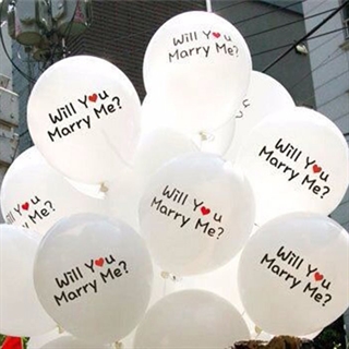 LED Kærlighedsballoner med bogstaver -  Will You Marry Me 