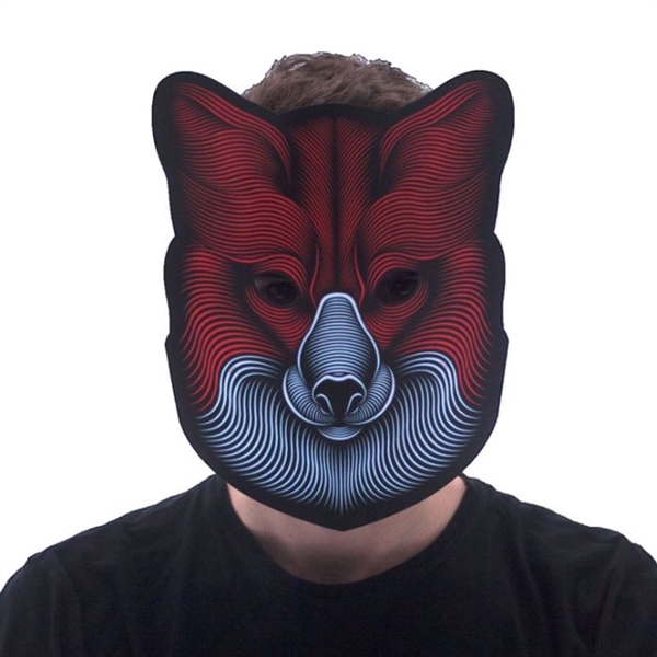 Halloween maske ⎮Musik aktiveret maske ⎮Party lys maske