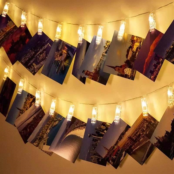 LED lyskæde med klemmer - USB drevet